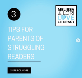 Tips for parents of struggling readers. 