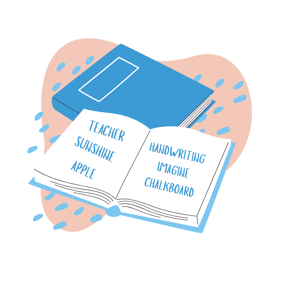 An illustration with two books